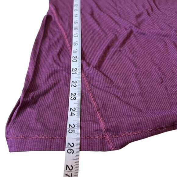 Lululemon Karmady Short Sleeve Tonka Stripe Burnout Plum S - Picture 8 of 9